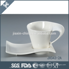 Hot sell eco-friendly saucer and white wholesale tea cup and saucer planter